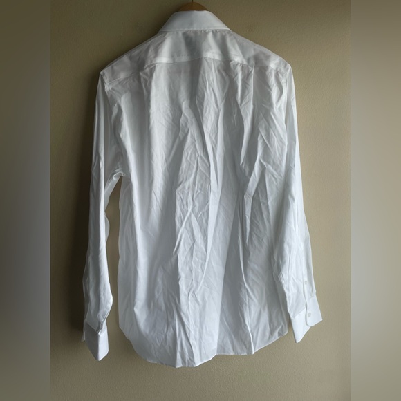 New J.Crew Men Classic Black Label Button Up Shirt Size Medium Long Sleeve White - Picture 4 of 12